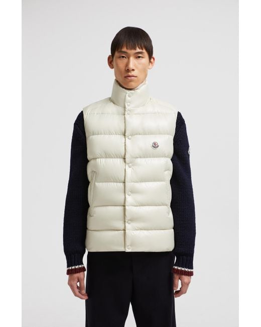 Moncler White Tibb Down Gilet for men