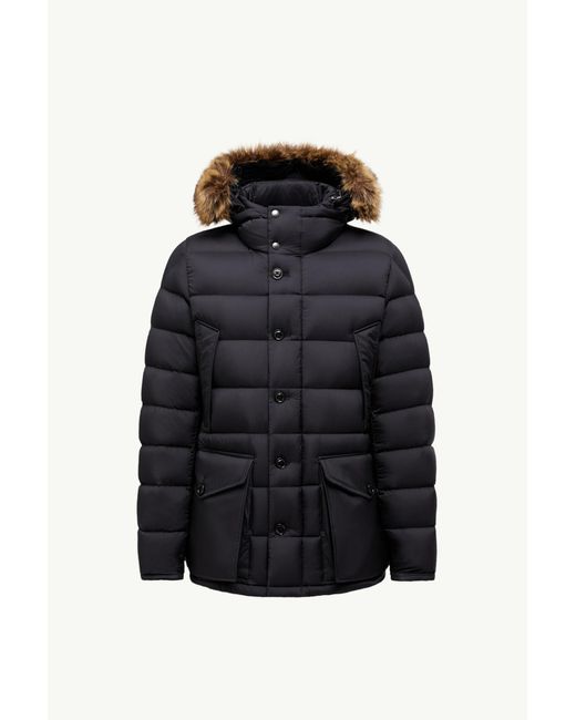 Doudoune Mi-Longue Clunye À Capuche Moncler pour homme en coloris Black