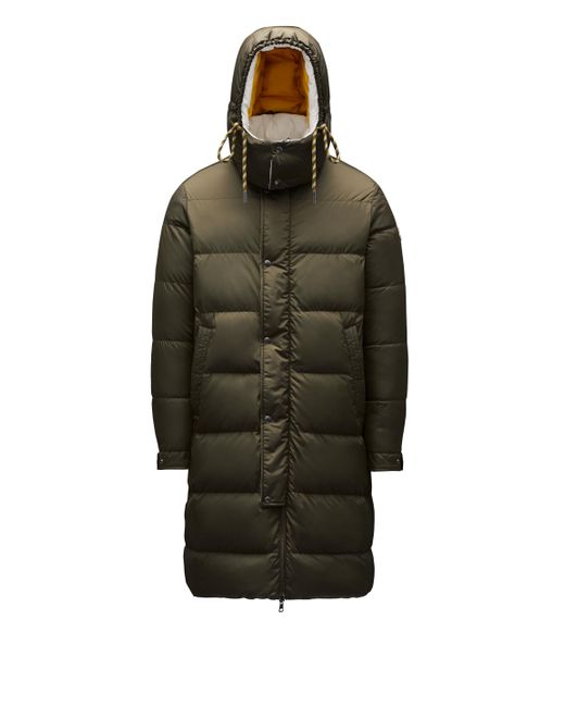 Moncler Synthetic Harel Long Down Jacket in Green for Men - Lyst