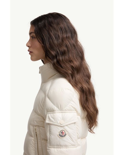 Moncler White Petra Short Down Jacket
