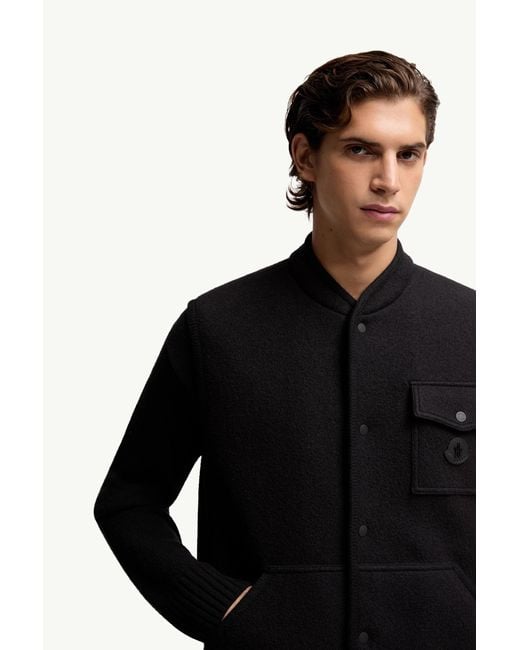 Moncler Weste Aus Wollbouclé, Herren, Größe in Black für Herren