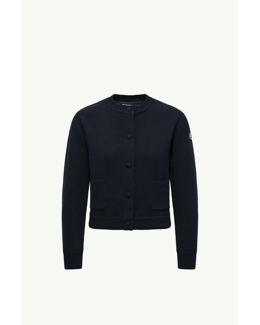 Sudadera De Lana Acolchado, Mujer, Talla Moncler de color Blue