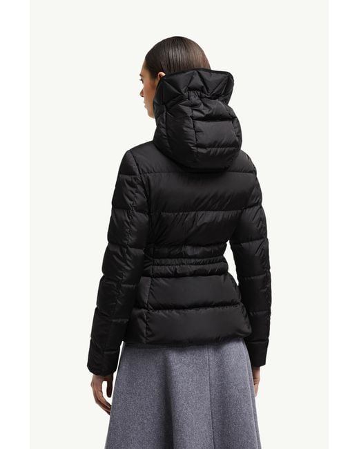 Moncler Black Avoce Hooded Short Down Jacket