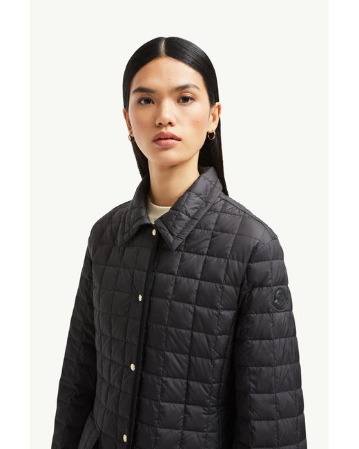 Moncler Black Epinal Quadratisch Gesteppte Daunen-Hemdjacke, Damen, Größe