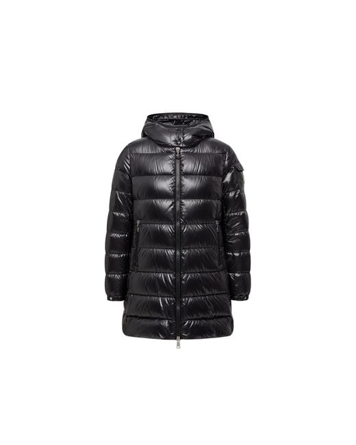 Moncler Black Moncler Courcelles Hooded Mid-Length Down Jacket