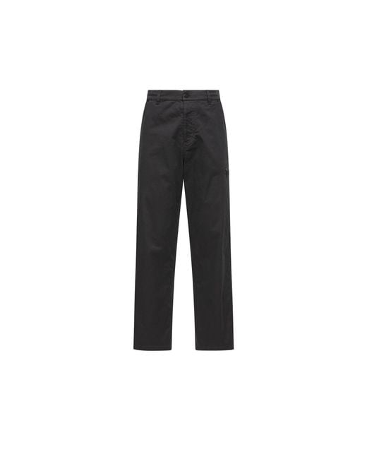 Moncler Black Moncler Stretch Gabardine Trousers for men