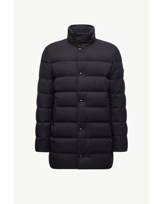 Moncler Men's Blue Vallonpierre Hooded Long Down Jacket casual jackets