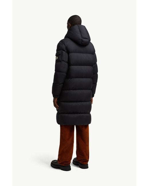 Moncler Black Hanoverian Hooded Long Down Jacket for men
