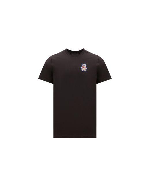 T-shirt con patch orsetto di Moncler in Black da Uomo