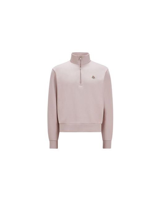 Moncler Zip-up Sweatshirt Pink for men