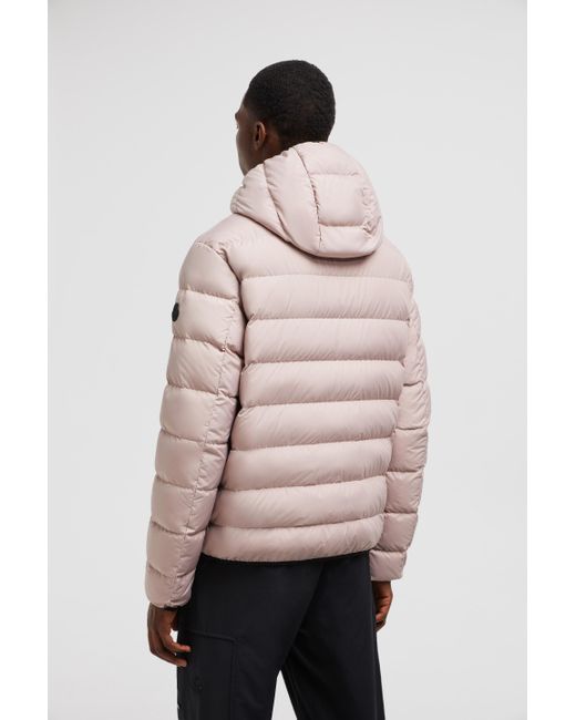 Moncler Jeluz Hooded Short Down Jacket in Pink for Men Lyst UK