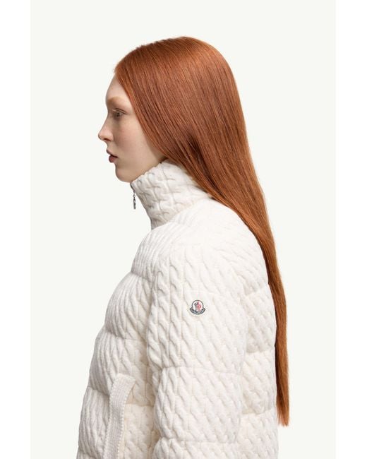Moncler White Padded Wool & Cotton Zip-Up Cardigan