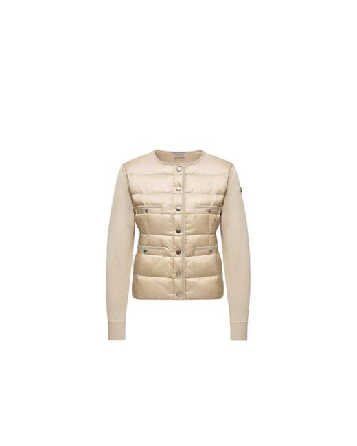 Cárdigan De Lana Acolchado, Talla Moncler de color Natural