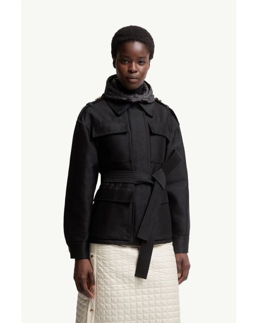 Moncler Black Essalois Hooded Down Field Jacket