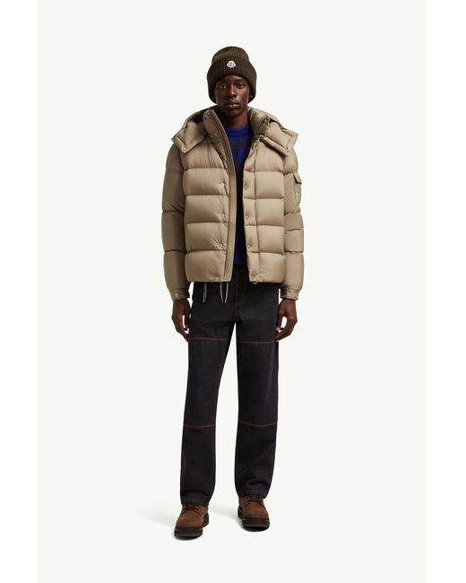 Moncler Natural Moncler Maya 70 Hooded Short Down Jacket for men