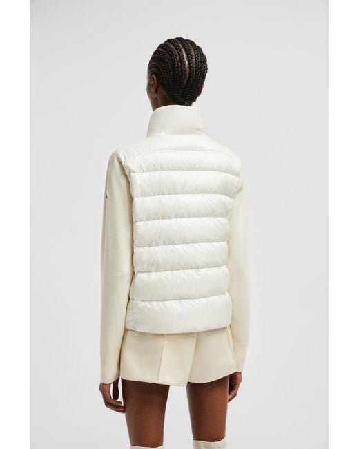Sudadera De Lana Acolchado, Mujer, Talla Moncler de color White