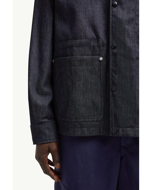 Moncler Chesery Denim Field Jacket in Black for Men | Lyst UK