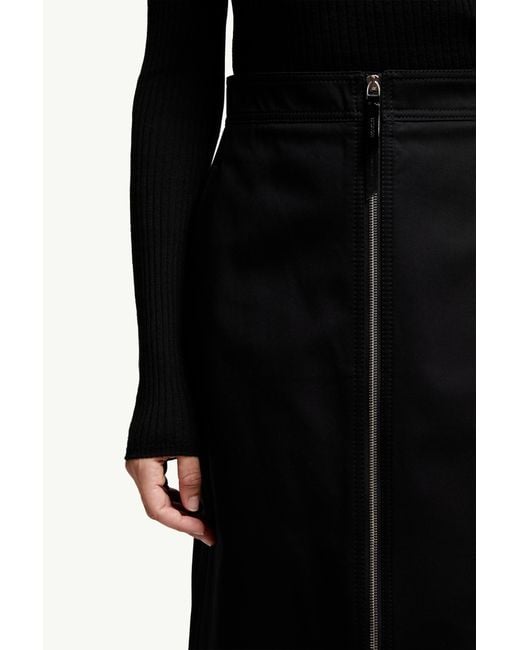 Moncler x Edward Enninful Black X Ee72 By Edward Enninful Cotton Gabardine Midi Skirt