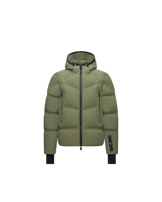 Moncler Green Angren Hooded Down Ski Jacket for men