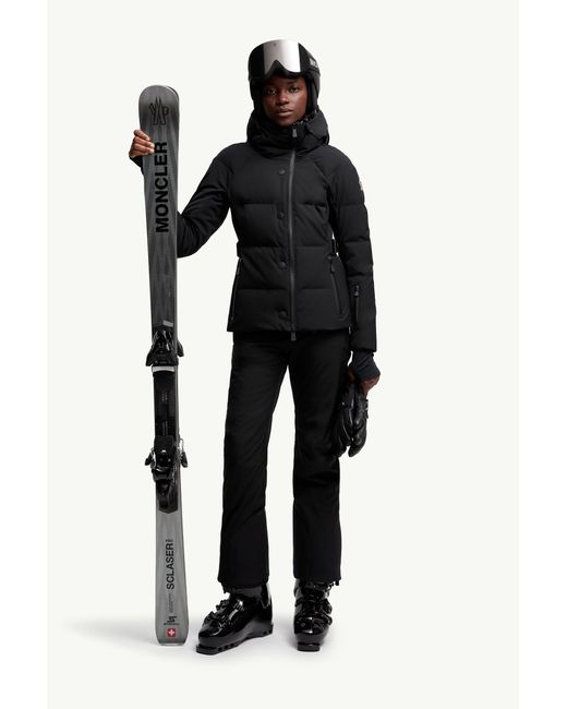 Moncler Black Guyane Daunen-Skijacke Mit Kapuze, Größe