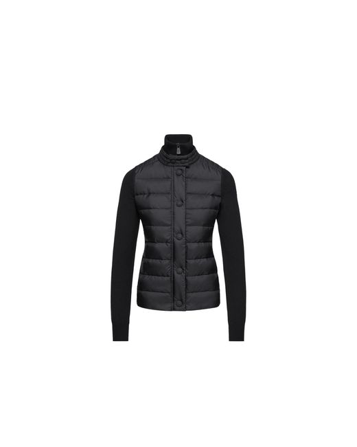 Moncler Black Moncler Padded Wool Cardigan