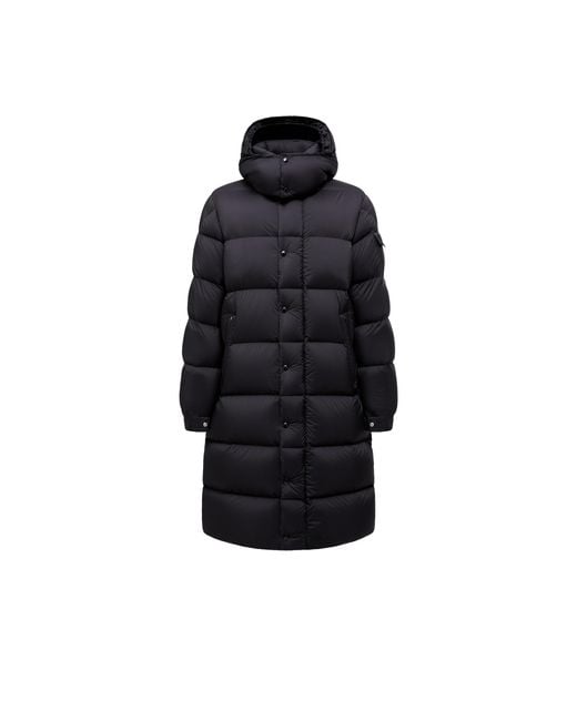 Moncler Black Hanoverian Hooded Long Down Jacket for men