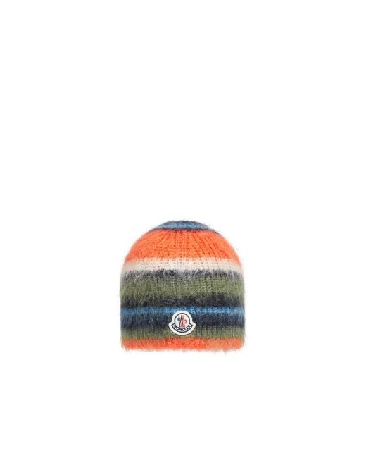 Gorro De Mohair De Rayas, Hombre, Talla Moncler de hombre de color Red