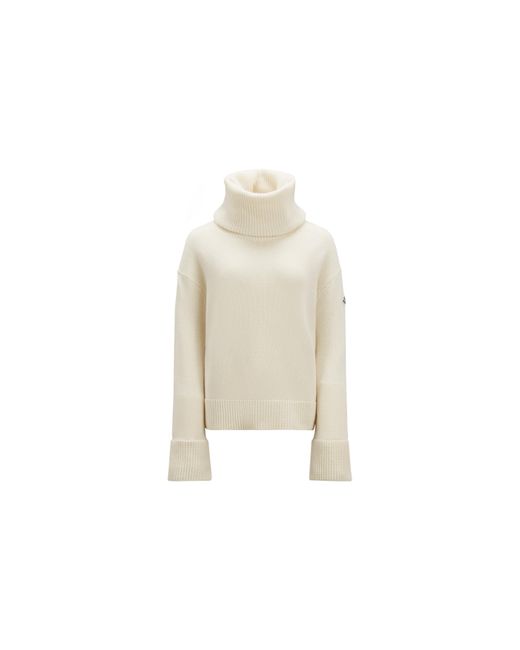 Moncler Natural Wool Polo Neck Jumper