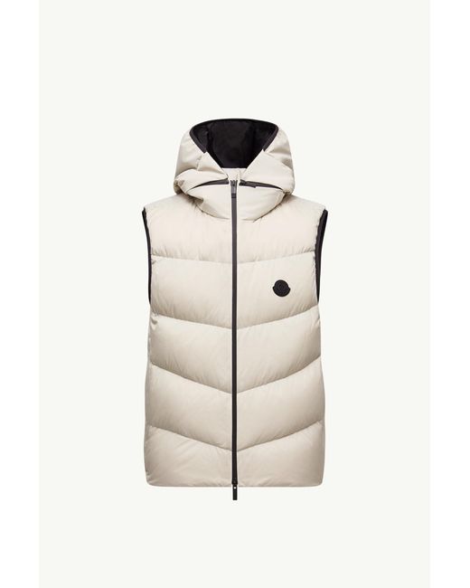 Chaleco Plumífero Con Capucha Y Acolchado Diagonal Guersac, Hombre, Talla Moncler de hombre de color Natural