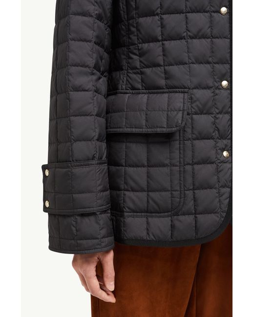 Moncler Black Epinal Quadratisch Gesteppte Daunen-Hemdjacke, Damen, Größe