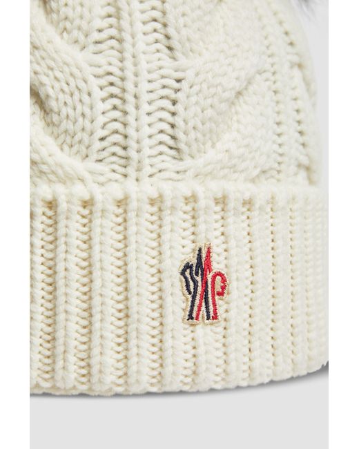 Moncler Natural Wool & Cashmere Beanie With Pom Pom