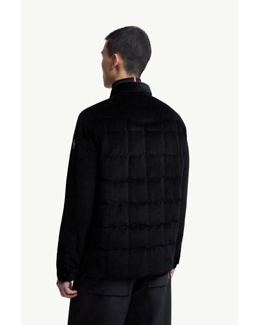 Moncler Gelt Cord-Daunen-Hemdjacke, Herren, Größe in Black für Herren