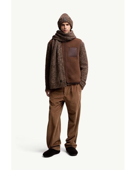 Bufanda De Mezcla De Lana Y Alpaca, Hombre, Talla Moncler de hombre de color Brown