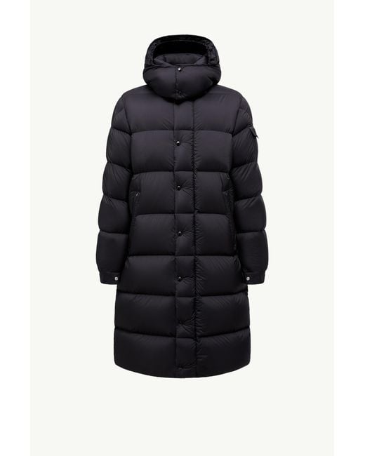 Moncler Black Hanoverian Hooded Long Down Jacket for men