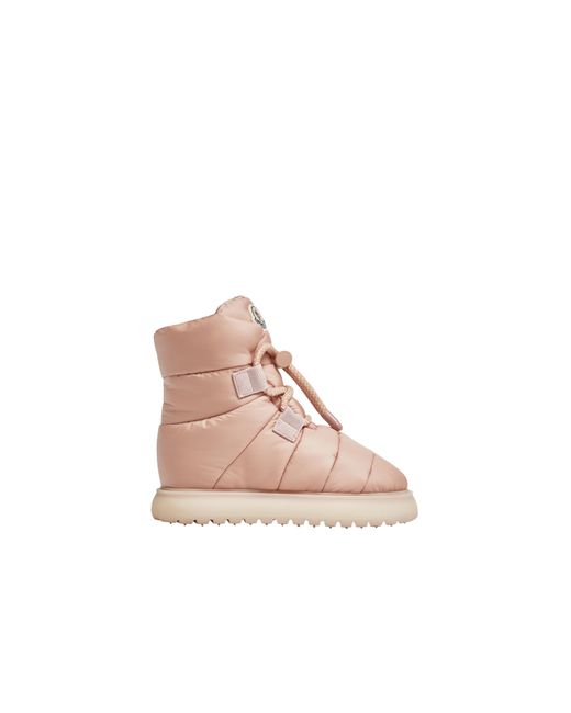 Moncler Pink Gaia Pull Padded Ankle Boots