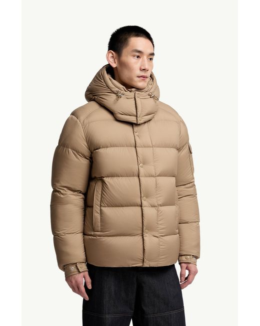 Moncler Natural Moncler Maya 70 Hooded Short Down Jacket for men