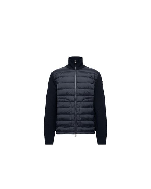 Moncler Blue Moncler Padded Zip-Up Cardigan for men