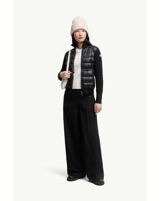 Sudadera Acolchado De Lana Con Cremallera, Talla Moncler de color Black