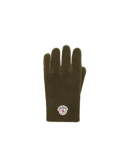 Moncler Green Moncler Teddy Padded Gloves for men