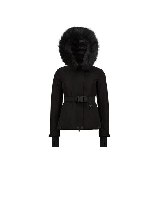 Moncler White Laplance Gore-Tex Shearling-Trimmed Ski Down Jacket