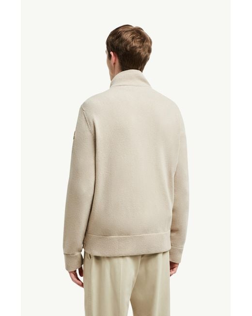 Moncler Natural Padded Wool & Cashmere Zip-Up Cardigan for men