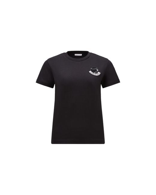 Moncler Black Tennis Logo Patch T-shirt