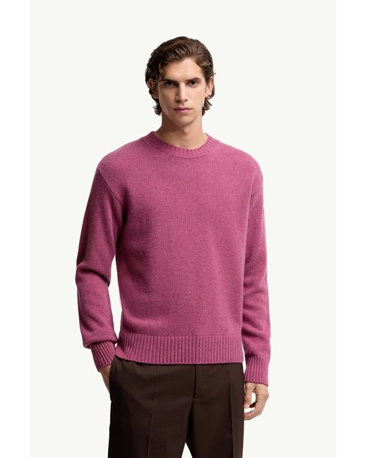 Moncler Purple Wool & Cashmere Jumper for men