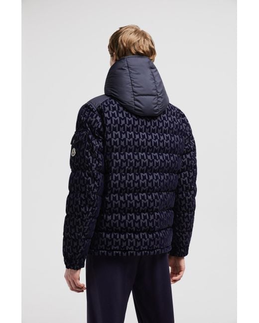 Moncler Blue Savoie Reversible Short Down Jacket for men