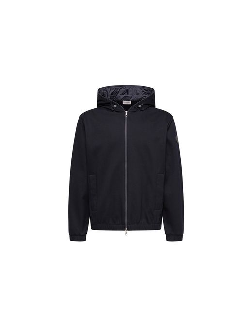 Moncler Blue Zip-Up Hooded Jacket for men