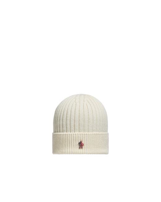 Moncler White Moncler Wool Beanie for men