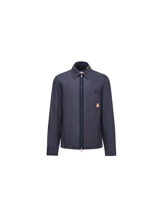 Moncler x Gilga Farm designed by Donald Glover Blue Moncler X Gilga Farm By Donald Glover Linen Blend Shirt for men