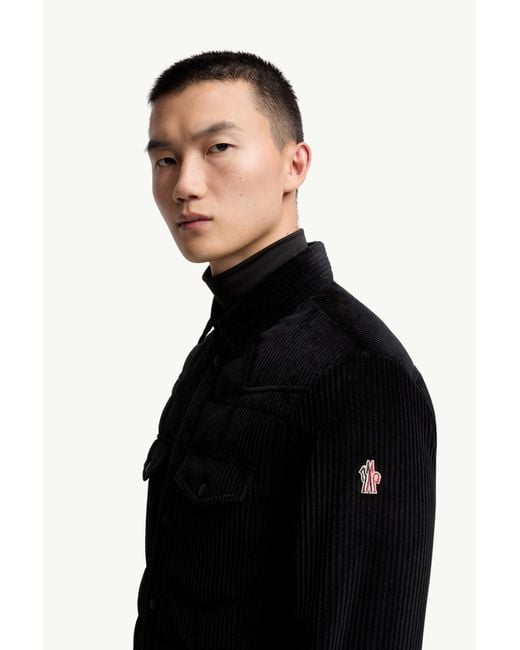 Moncler Gelt Cord-Daunen-Hemdjacke, Herren, Größe in Black für Herren