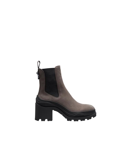 Moncler Black Elasticated-ankle Ridged-sole Boots