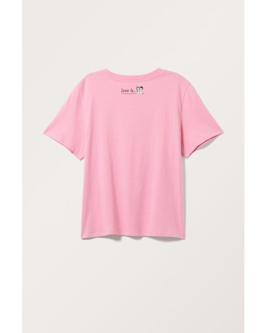 Monki Pink × Love Is... Printed T-shirt